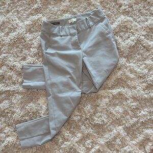 LOFT Light Gray Curvy Skinny Ankle Women's Trousers